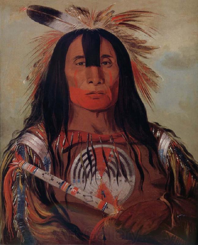 George Catlin Stu-mick-o-sucks,Buffalo Bull-s Back Fat,Head Chief,Blood Tribe Spain oil painting art